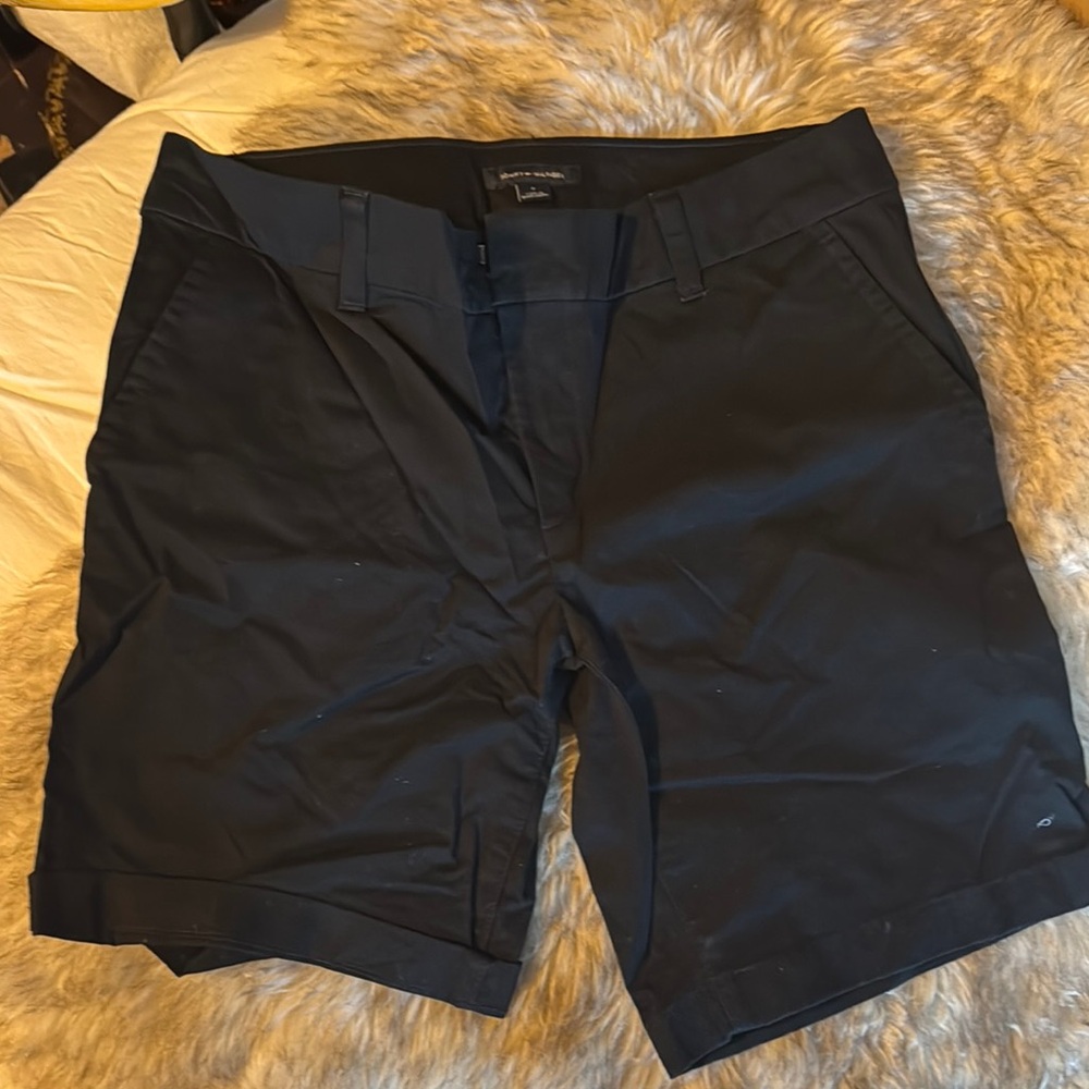 Tommy Hilfiger Black Casual Shorts with Flat Front Design
